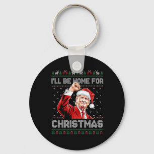 Chaveiro Trump Xmas Eu estarei em casa para o Natal, leve a