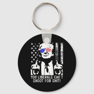 Chaveiro Trump You Liberals não pode atirar nos EUA Fl