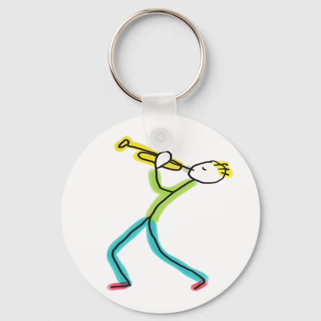 Chaveiro Trumpet Playing Stickman (Frente)