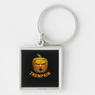 Chaveiro Trumpkin - Engraçado Donald Pumpkin Halloween Clás