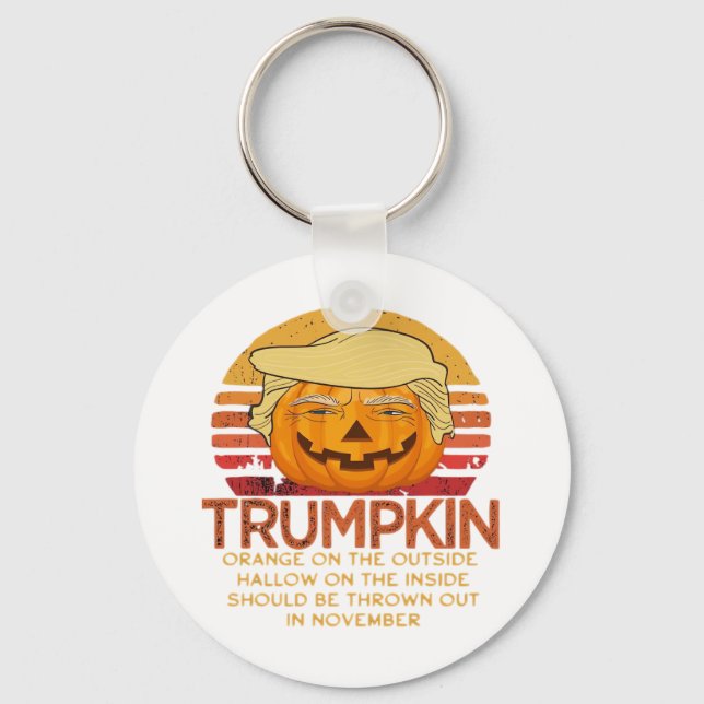 Chaveiro Trumpkin Halloween Clássico Engraçado - Policial (Frente)