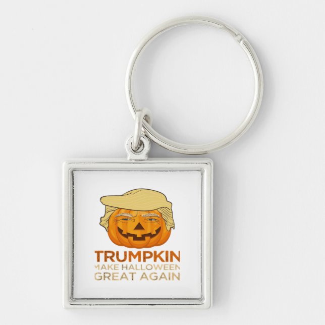 Chaveiro Trumpkin Halloween Engraçado Clássico (Frente)