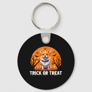 Chaveiro Truque das Mulheres de Tratar no Halloween Cachorr