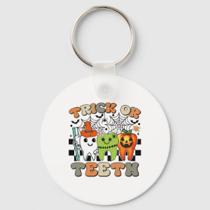 Chaveiro Truque Engraçado Ou Dentes Halloween Habilita Dent