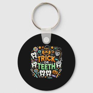 Chaveiro Truque Ou Dente Engraçado Dentista Halloween Denta