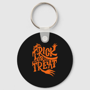 Chaveiro Truque Ou Tratar Design de Halloween Grunge