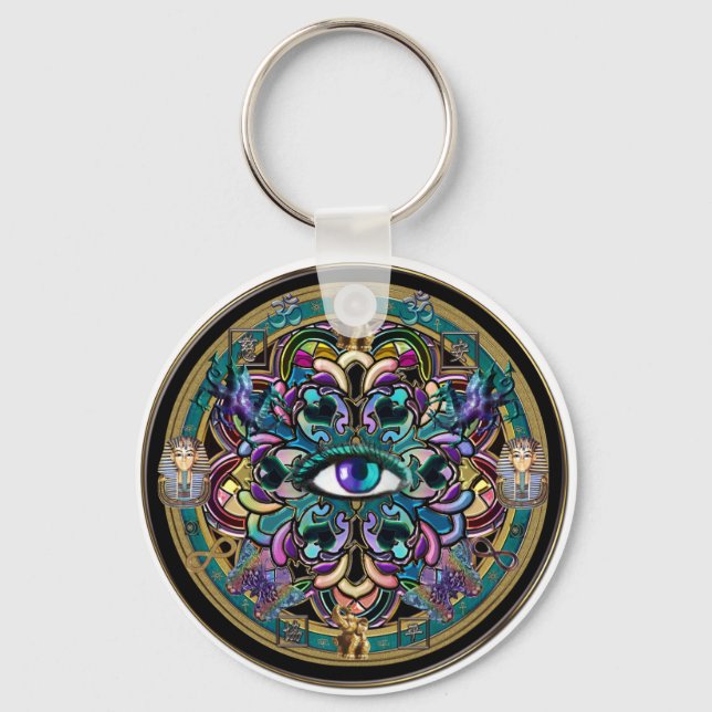 Chaveiro Trust Yourself ~ The Eyes of the World Mandala (Frente)