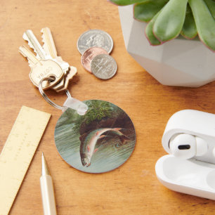 Chaveiro Truta-de-rio Saltando por S.A. Kilbourne Peixe Ant