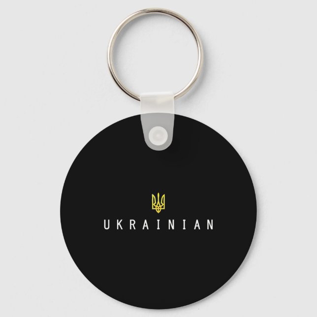 Chaveiro Tryzub Ucraniano Zelensky Ucrânia Tridente Militar (Frente)