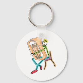 Chaveiro Tuba Playing Stickman