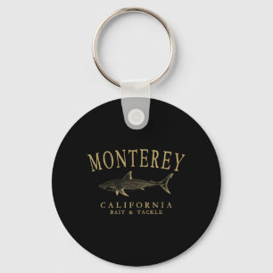 Chaveiro Tubarão Monterey Califórnia Tan Arte Vintage Pesca