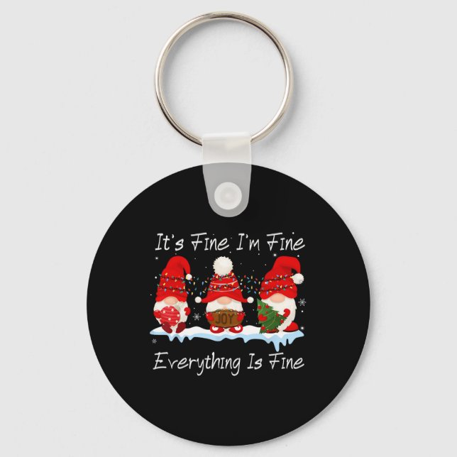 Chaveiro Tudo bem, estou bem, tudo é bom Cristo Gnomo (Frente)