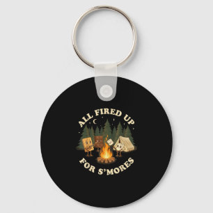 Chaveiro Tudo pronto para smores design de camping engraçad