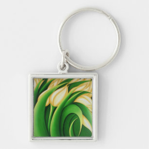 Chaveiro Tulipas Amarelas Iluminantes Estilizadas