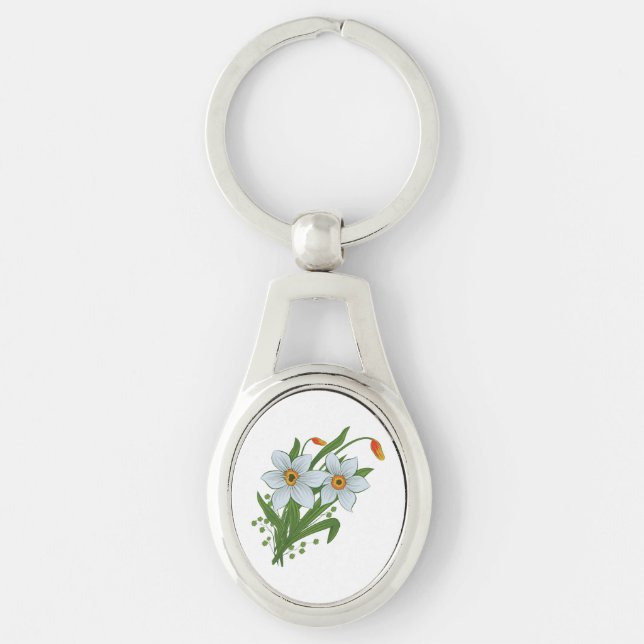 Chaveiro Tulipas e Flores de Narcisos (Frente)