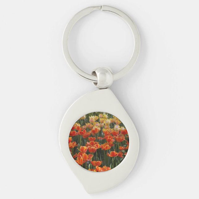 Chaveiro Tulips Round Metal Keychain (Frente)
