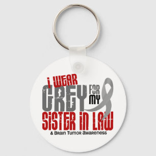 Chaveiro Tumor cerebral eu visto o cinza para minha cunhada