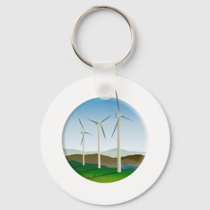 Chaveiro Turbina Eólica Verde