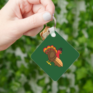 Chaveiro Turca bonita com trote de abóbora