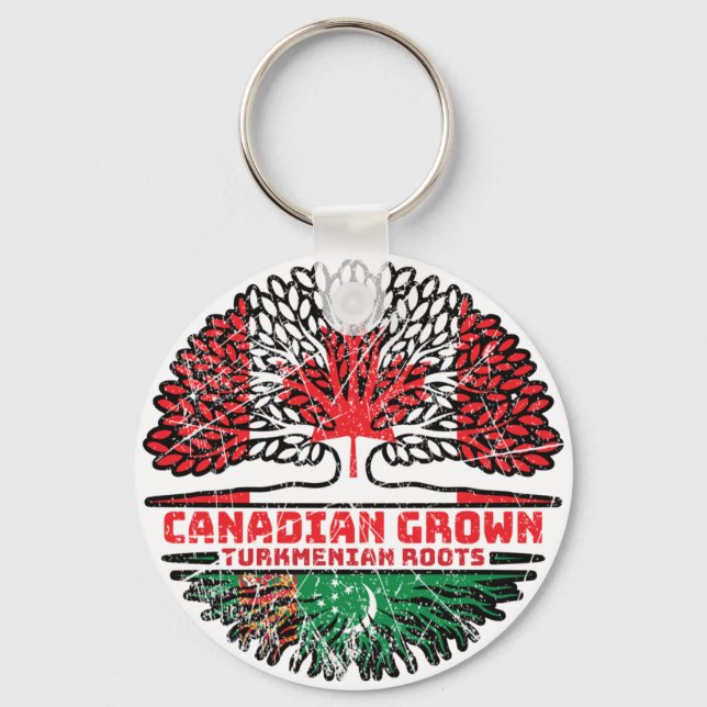 Chaveiro Turcomenistão Turcomenistão Canadá Raízes de Árvor (Frente)