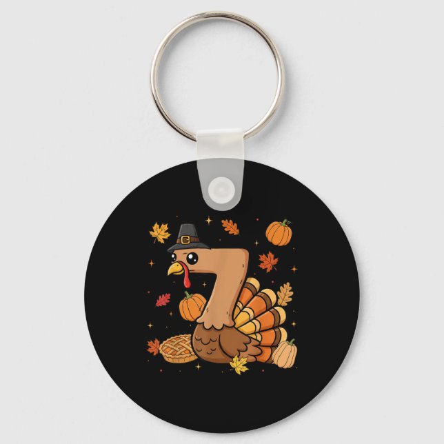 Chaveiro Turkey 7 Thanksgiving Pumpkin Gen Z Alpha Meme Mat (Frente)
