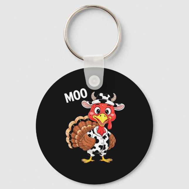 Chaveiro Turkey Moo Shirt Adult Men Women Kids Funny Thanks (Frente)