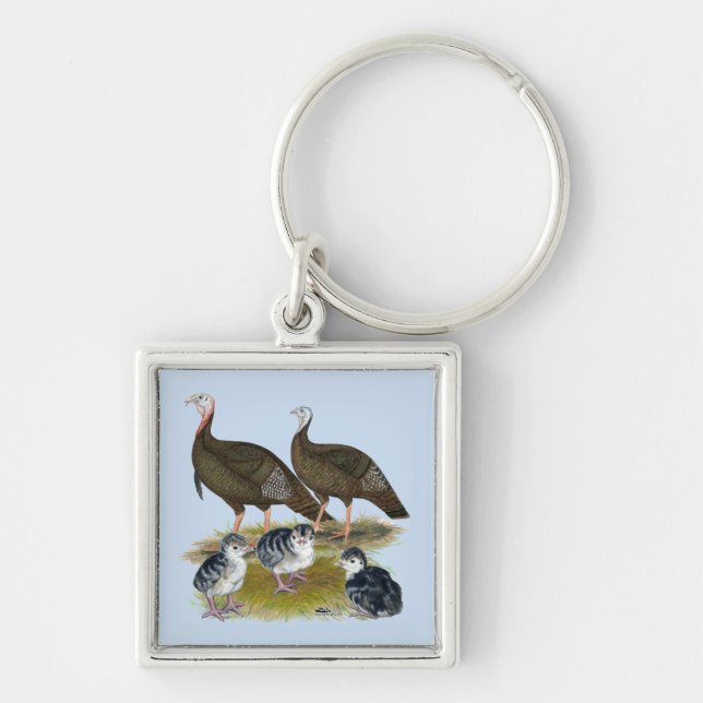 Chaveiro Turkeys East Wild Family (Frente)