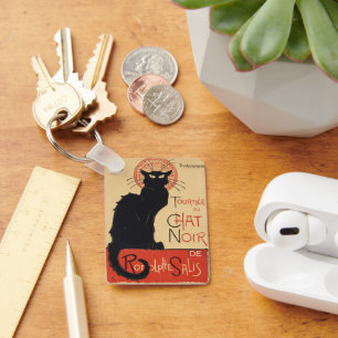 Chaveiro Turnê do Gato Preto Vintage Black Cat Art Nouveau