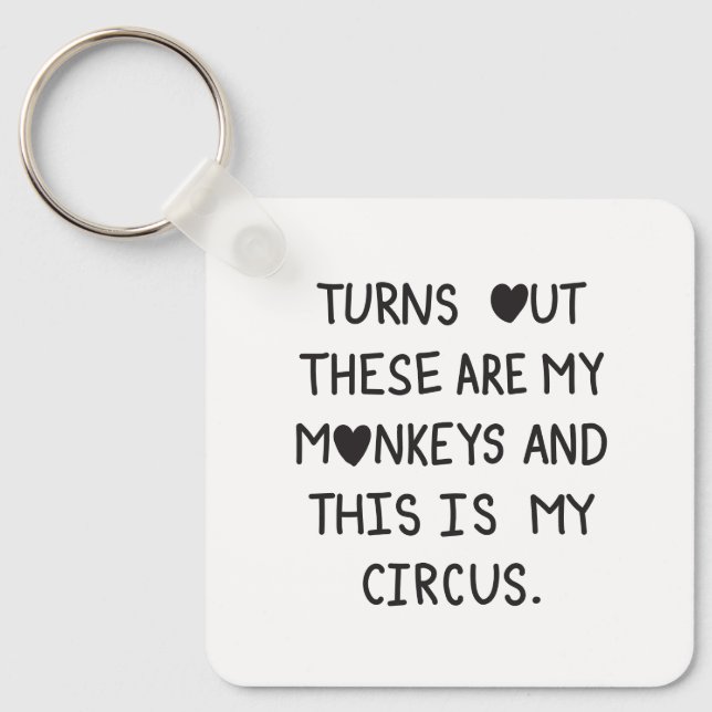 Chaveiro Turns out these are my monkeys & this is my circus (Frente)