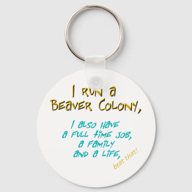 Chaveiro turquesa líder do castor (Frente)