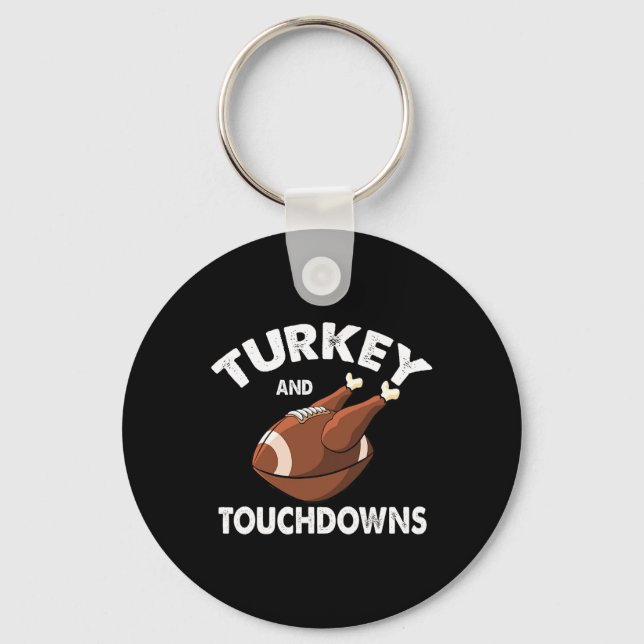 Chaveiro Turquia e touchdowns de futebol (Frente)
