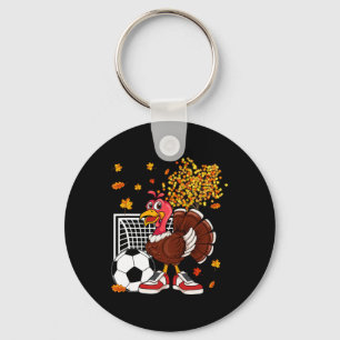 Chaveiro Turquia Jogando Futebol Jogador de Ação de Graças