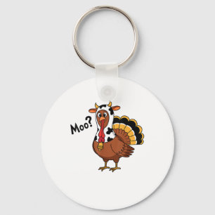 Chaveiro Turquia Moo Cow Engraçado Desempenho de Ação de Gr
