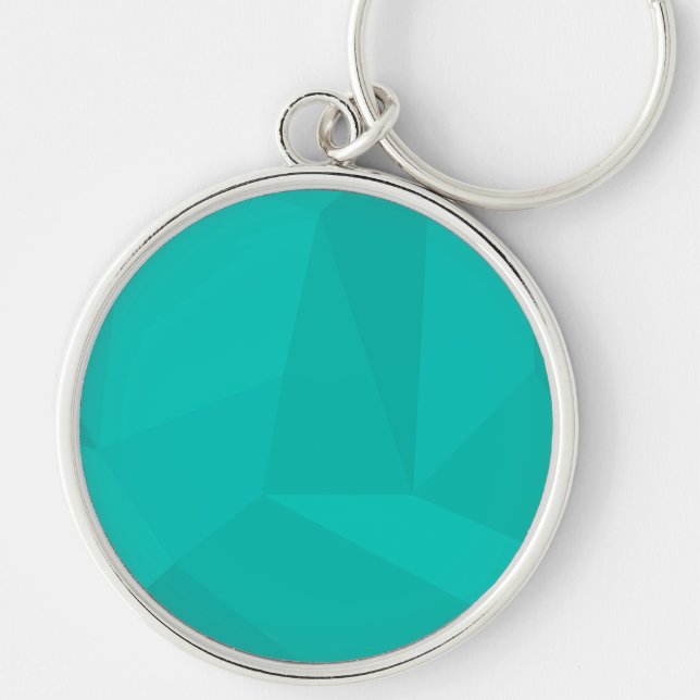 Chaveiro Turquoise, modern, cool, trendy geometric art (Frente)