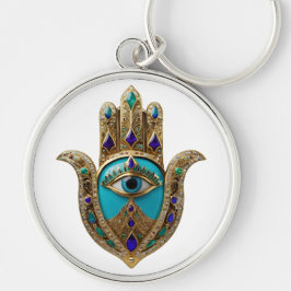 Chaveiro Turquoise Third Eye Hamsa