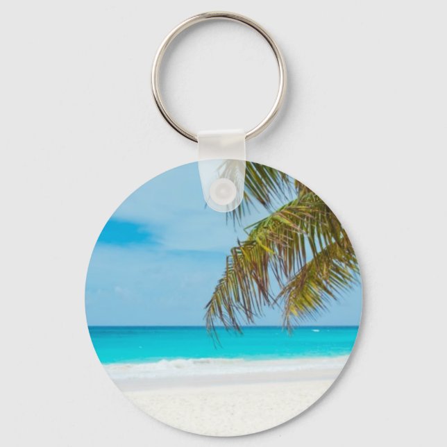 Chaveiro Turquoise Tropical Beach (Frente)