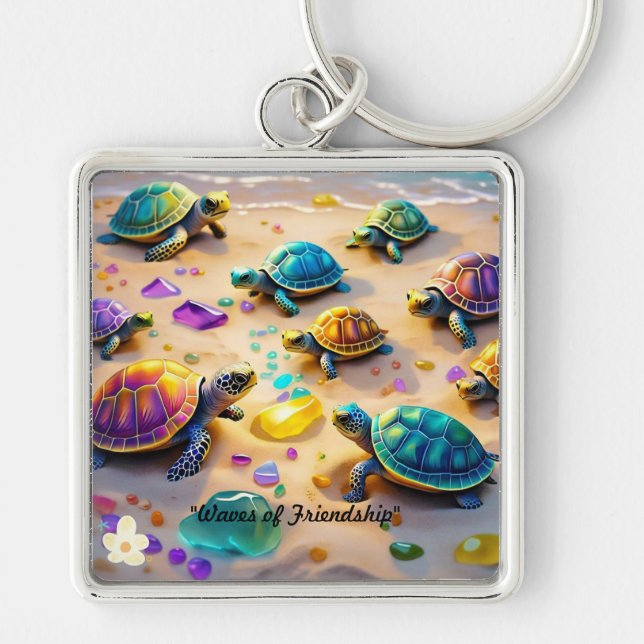 Chaveiro Turtle Beach Party (Frente)