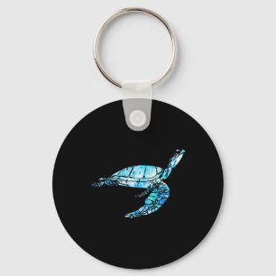 Chaveiro Turtle Tie Dye Watercolor Sea Ocean Save Planet Ea