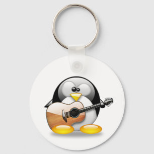 Chaveiro Tux de Violão Acústico (Linux Tux)
