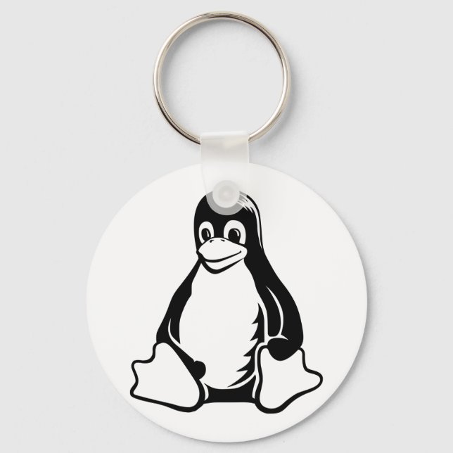 Chaveiro Tux Penguin - (Linux, Open Source, Copyleft, FSF) (Frente)