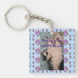 Chaveiro Tuxedo Cat Bonito Pensamento Engraçado Você Adora