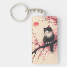 Tuxedo Cat sobre estética japonesa do florete de c