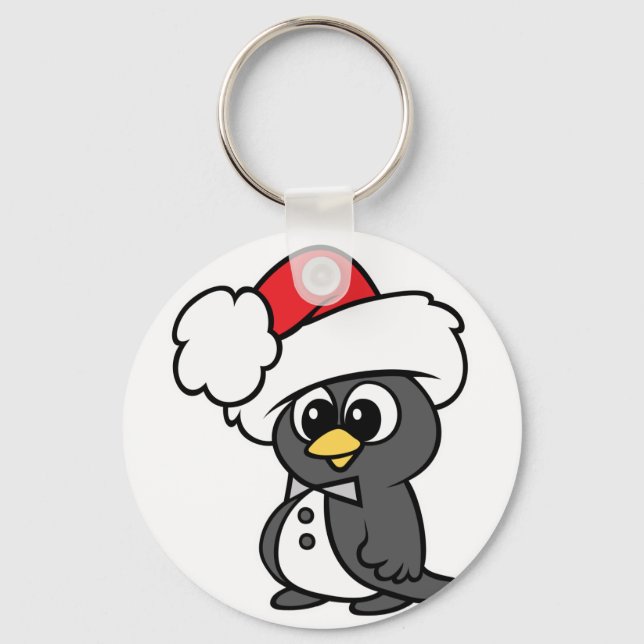 Chaveiro Tuxedo Penguin de Natal bonito (Frente)