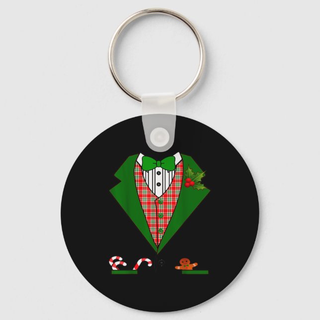 Chaveiro Tuxedo T Shirt For Men &amp; Boys Christmas Red &a (Frente)