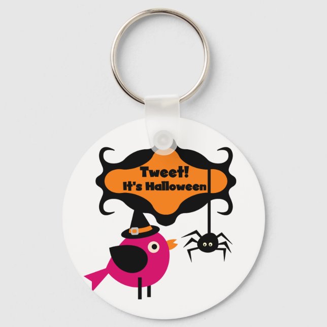 Chaveiro Tweet Halloween T-shirts e presentes (Frente)