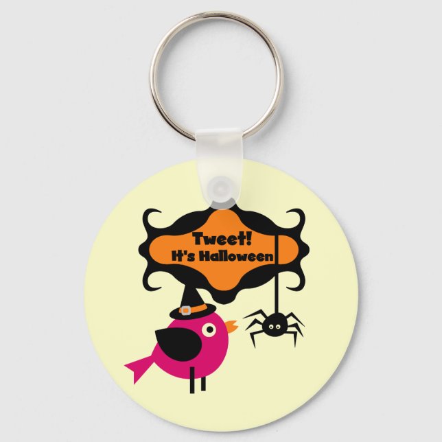 Chaveiro Tweet Halloween T-shirts e presentes (Frente)