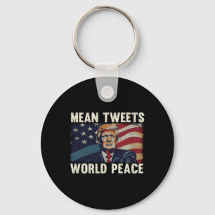 Chaveiro Tweets sobre o Patriótico Donald Trump da Paz Mund
