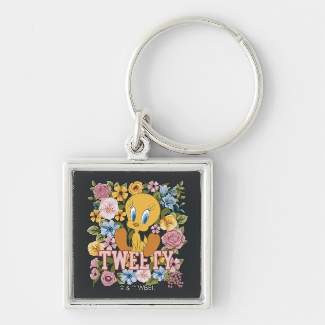Chaveiro TWEETY™ Floral Embroidery Graphic (Frente)