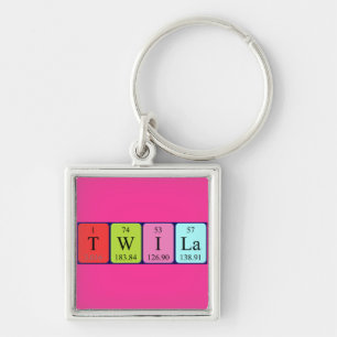Chaveiro Twila periódica mesa name keyring