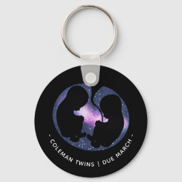 Chaveiro Twins Gravidez Anunciante Estrelas Bebê Espiritual